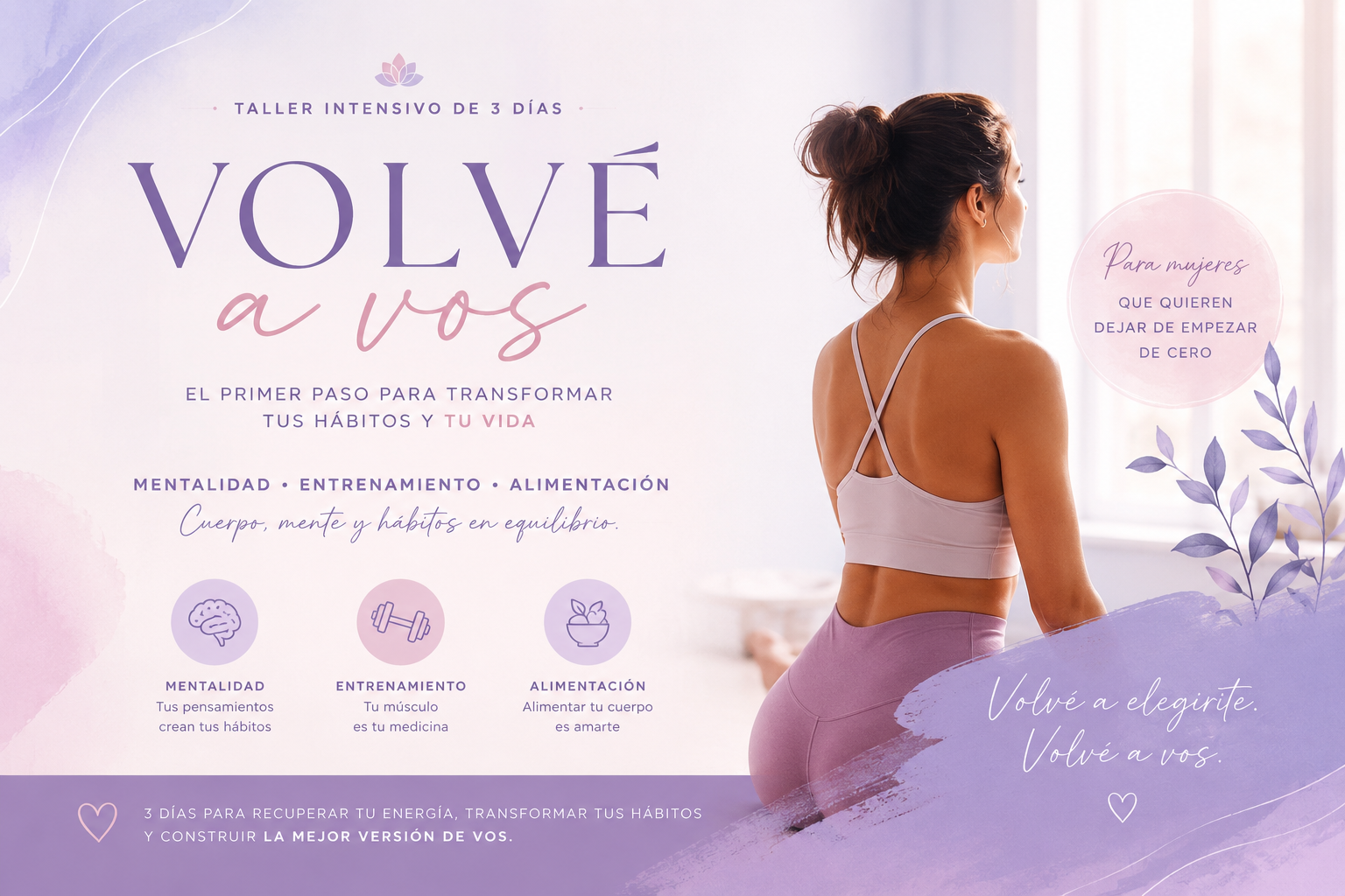 VOLVE A VOS, 3 días para recuperar el control de tus hábitos.